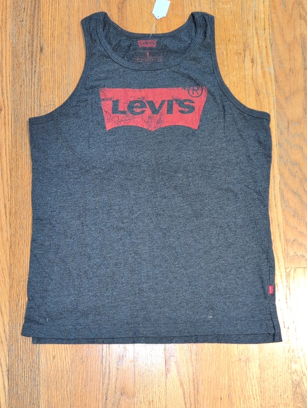 Levi's Charcoal Tank with Red Logo